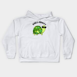 Shell-ebrity Funny Celeabrity Tortoise Pun Kids Hoodie